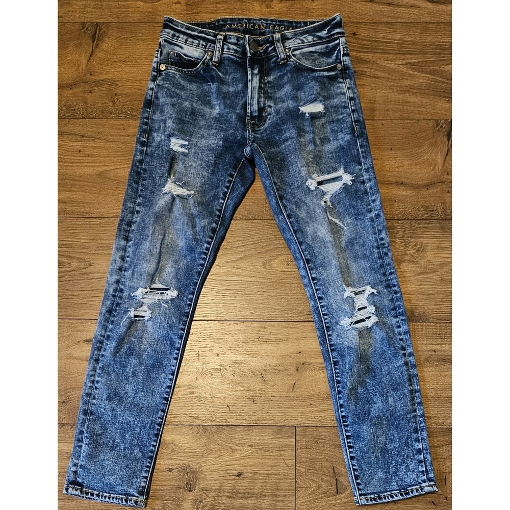 American Eagle‎ Flex Slim Fit Distressed Womens Demim Jeans Size 26x28 (26x26.5)
